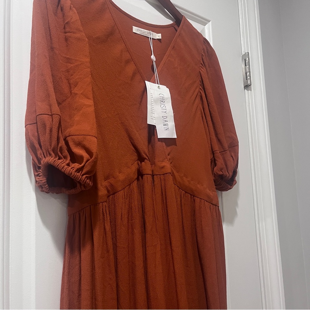 NWT Christy Dawn Dahlia Dress - XS - Rust - Picture 11 of 11